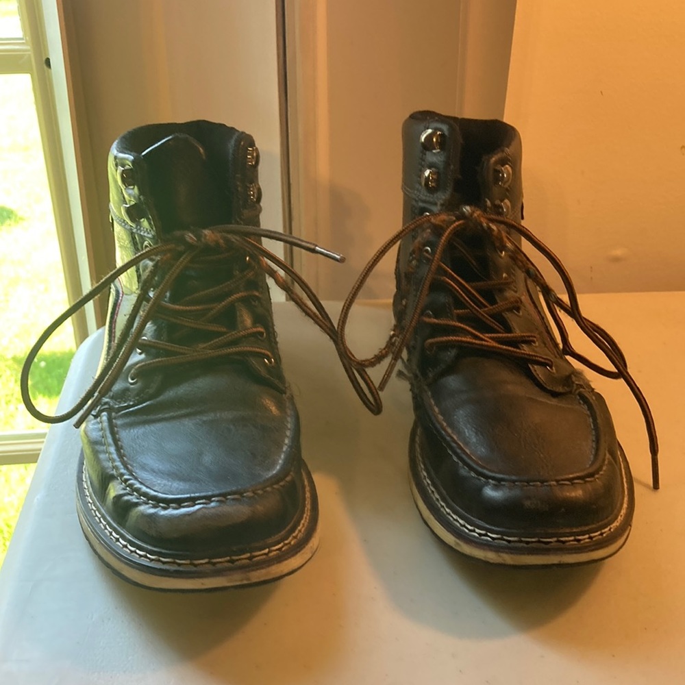 Carbon Elements Mens black ankle loafer boot sz 8